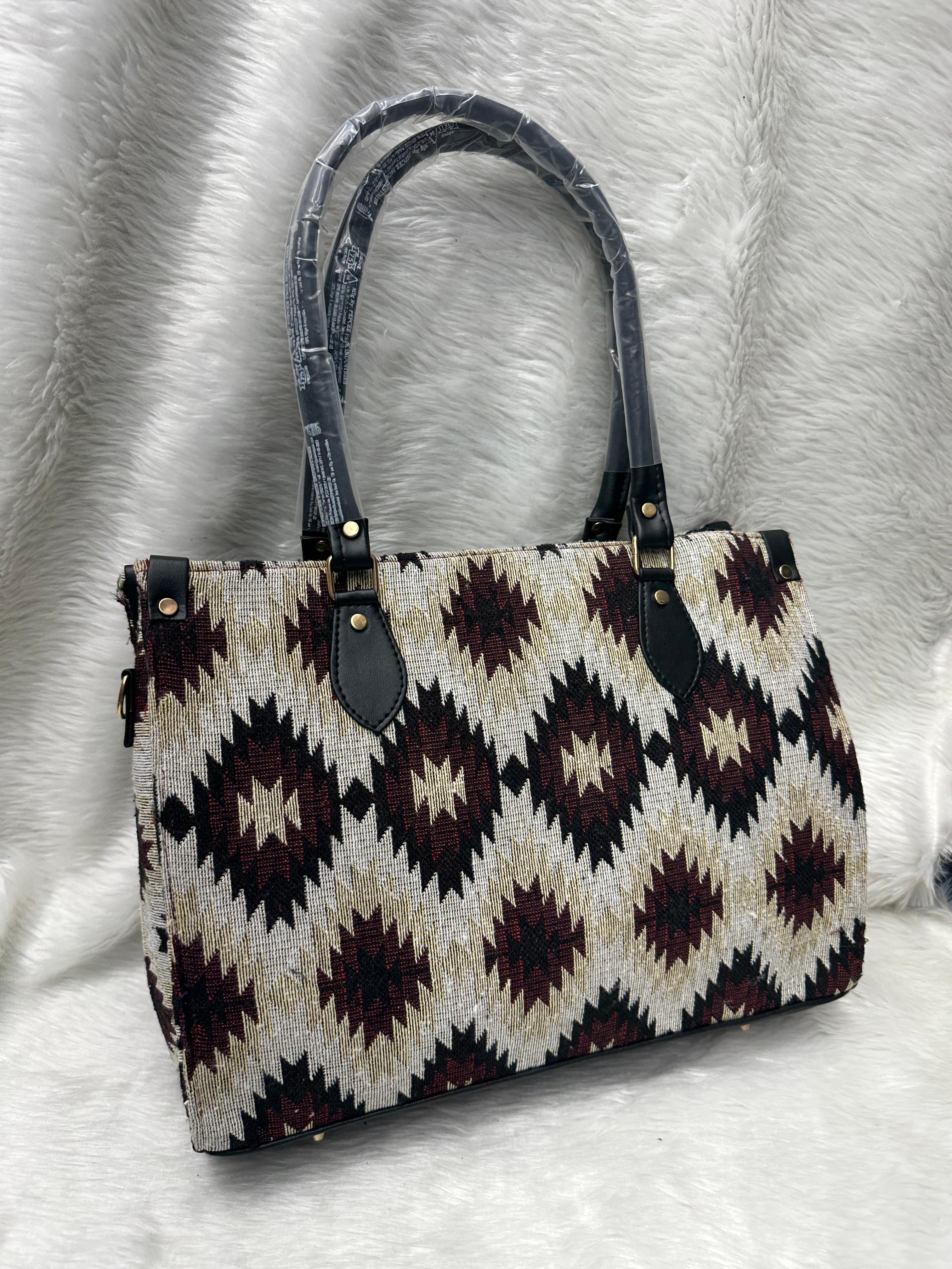 Artistry in Motion: Oversized Ikkat Tote Bag